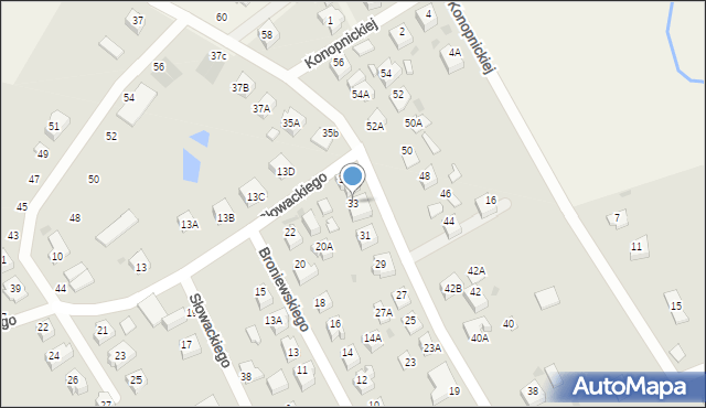 Żukowo, Mickiewicza Adama, 33, mapa Żukowo