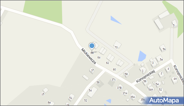 Żukowo, Mickiewicza Adama, 66, mapa Żukowo