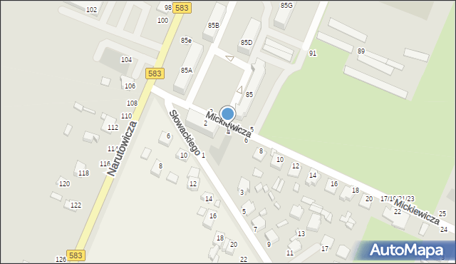 Żychlin, Mickiewicza Adama, 4, mapa Żychlin