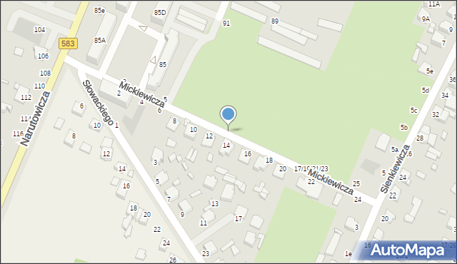 Żychlin, Mickiewicza Adama, 7/9/11/13/15, mapa Żychlin