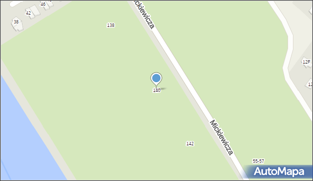 Żyrardów, Mickiewicza Adama, 140, mapa Żyrardów