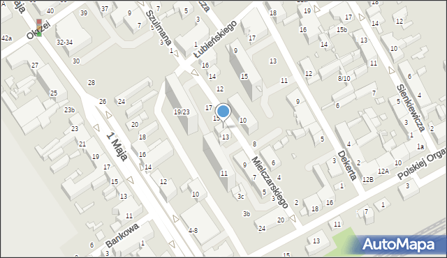 Żyrardów, Mielczarskiego Romualda, 13b, mapa Żyrardów