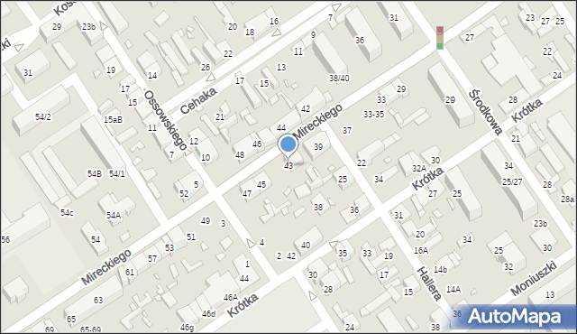 Żyrardów, Mireckiego Józefa, 43, mapa Żyrardów