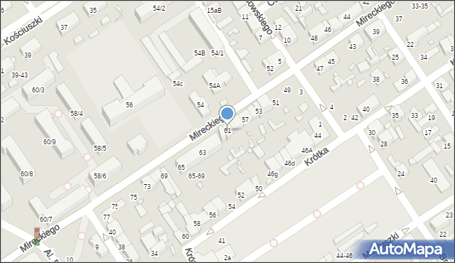 Żyrardów, Mireckiego Józefa, 61, mapa Żyrardów