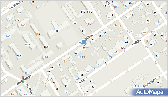 Żyrardów, Mireckiego Józefa, 63, mapa Żyrardów