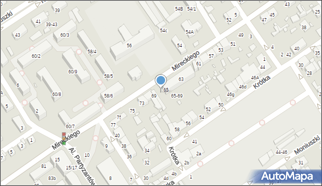 Żyrardów, Mireckiego Józefa, 67, mapa Żyrardów