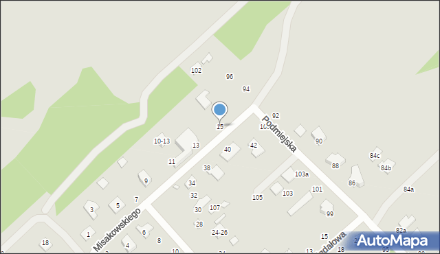 Żyrardów, Misakowskiego Stanisława, 15, mapa Żyrardów