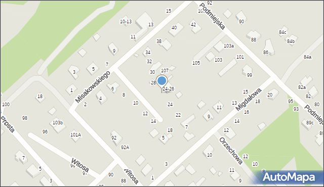 Żyrardów, Misakowskiego Stanisława, 26, mapa Żyrardów