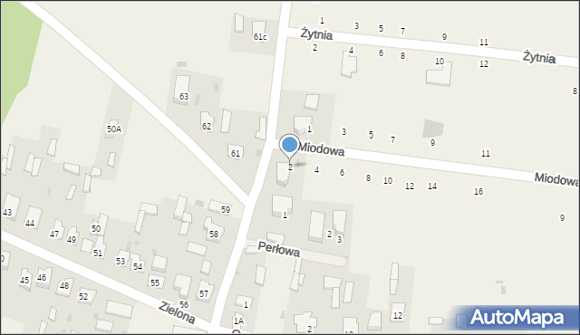 Żyrzyn, Miodowa, 2, mapa Żyrzyn