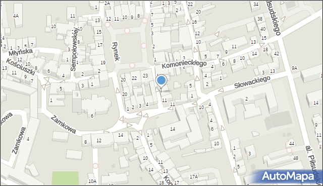 Żywiec, Mickiewicza Adama, 7, mapa Żywiec