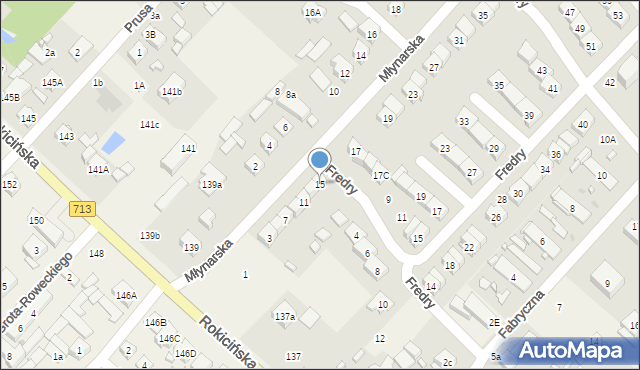 Andrespol, Młynarska, 15, mapa Andrespol