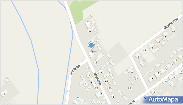 Antoniów, Młyńska, 18, mapa Antoniów