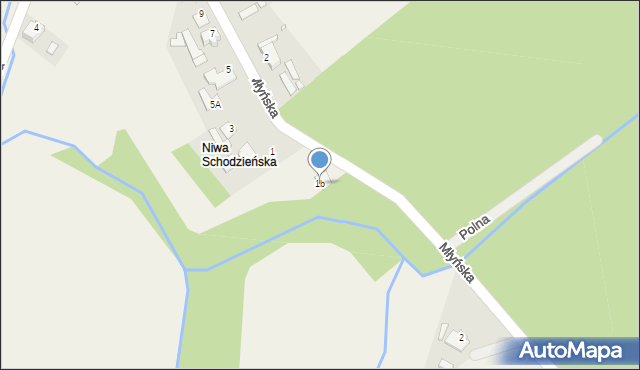 Antoniów, Młyńska, 1b, mapa Antoniów