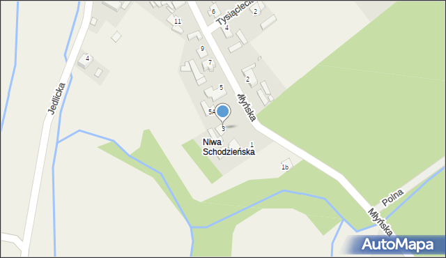 Antoniów, Młyńska, 3, mapa Antoniów