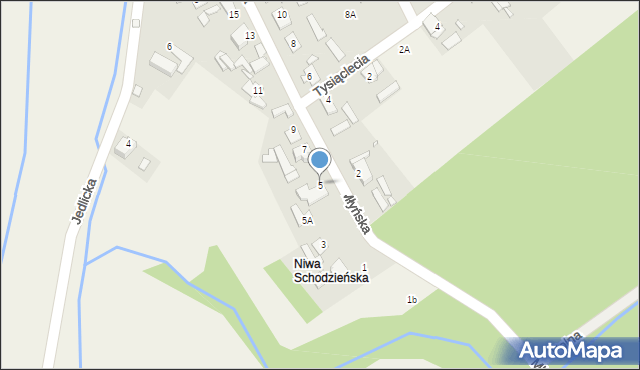 Antoniów, Młyńska, 5, mapa Antoniów