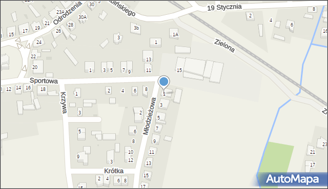 Baboszewo, Młodzieżowa, 1, mapa Baboszewo