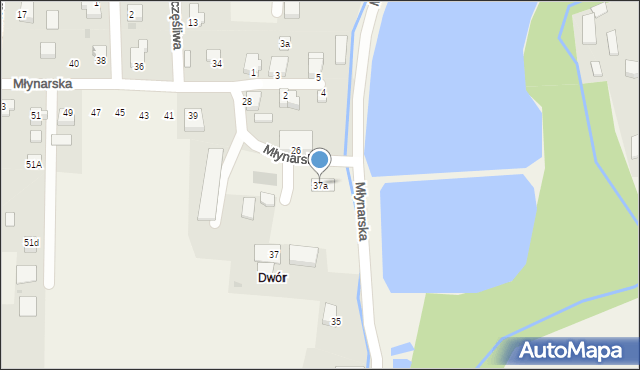 Bąków, Młynarska, 37a, mapa Bąków