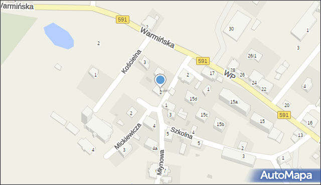 Barciany, Młynowa, 2, mapa Barciany