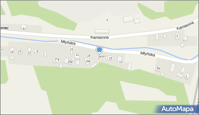 Barcice, Młyńska, 17, mapa Barcice