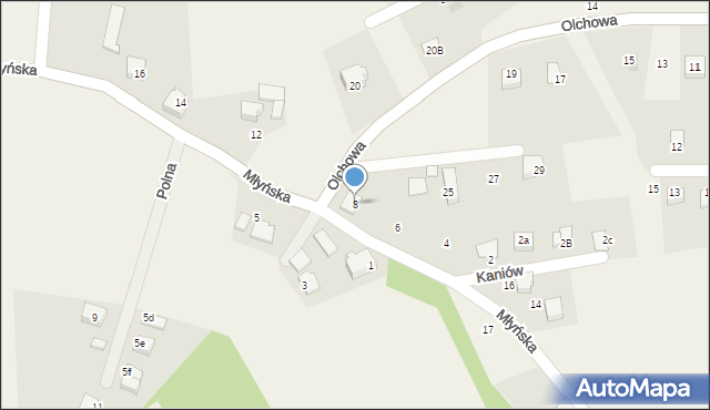 Bestwinka, Młyńska, 8, mapa Bestwinka