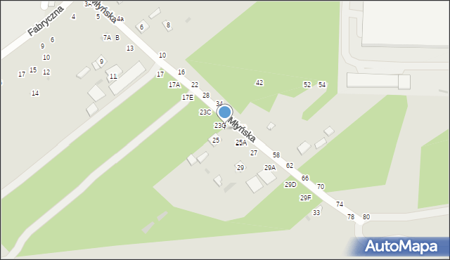 Biała Podlaska, Młyńska, 23H, mapa Białej Podlaskiej