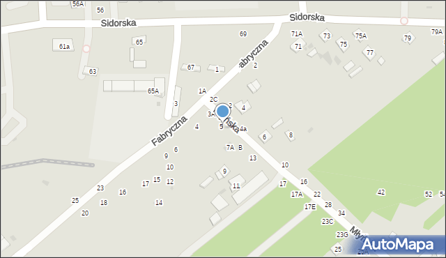 Biała Podlaska, Młyńska, 5A, mapa Białej Podlaskiej