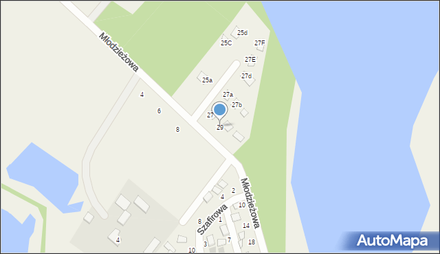 Białka, Młodzieżowa, 29, mapa Białka