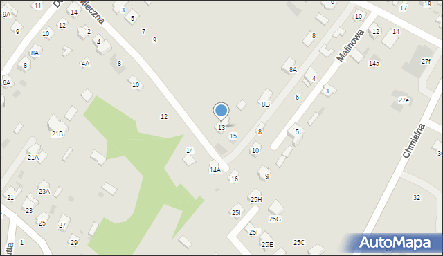 Bielsk Podlaski, Mleczna, 13, mapa Bielsk Podlaski