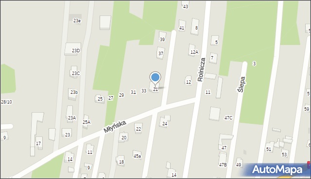 Blachownia, Młyńska, 21, mapa Blachownia