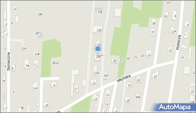 Blachownia, Młyńska, 23b, mapa Blachownia