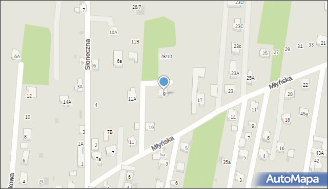 Blachownia, Młyńska, 9, mapa Blachownia