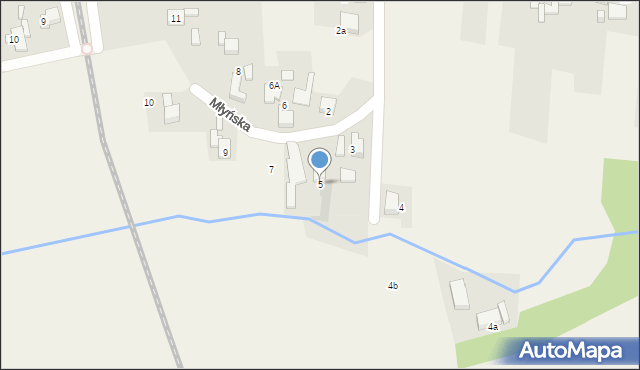 Bluszczów, Młyńska, 5, mapa Bluszczów