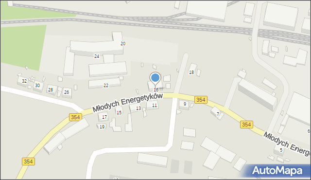 Bogatynia, Młodych Energetyków, 16, mapa Bogatynia