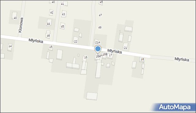 Bolewice, Młyńska, 16A, mapa Bolewice