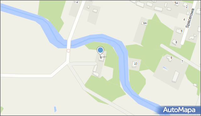Borzychy, Młynarska, 8, mapa Borzychy