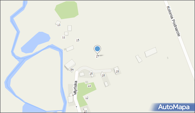 Bronowo, Młyńska, 17, mapa Bronowo