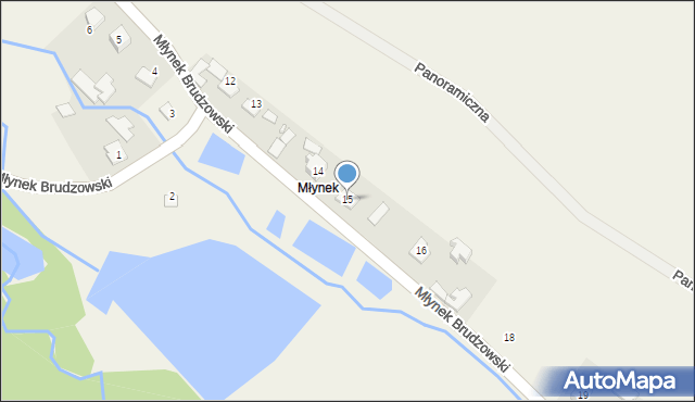 Brudzów, Młynek Brudzowski, 15, mapa Brudzów
