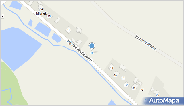 Brudzów, Młynek Brudzowski, 18, mapa Brudzów