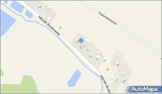Brudzów, Młynek Brudzowski, 20, mapa Brudzów