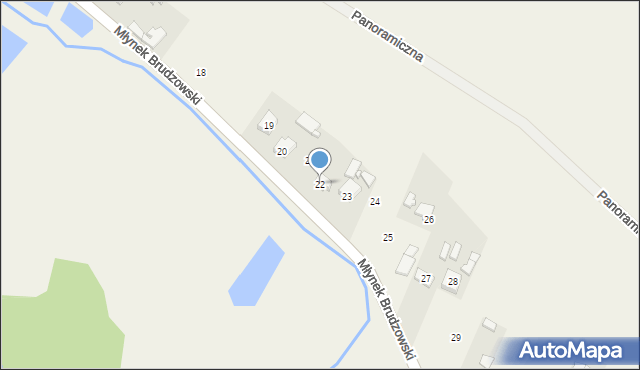 Brudzów, Młynek Brudzowski, 22, mapa Brudzów