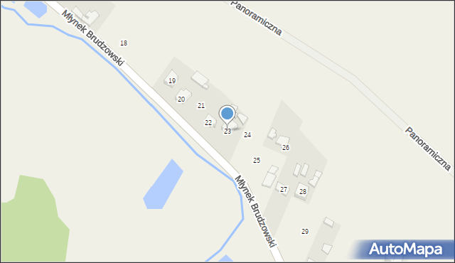 Brudzów, Młynek Brudzowski, 23, mapa Brudzów