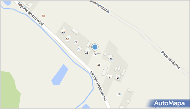 Brudzów, Młynek Brudzowski, 24, mapa Brudzów