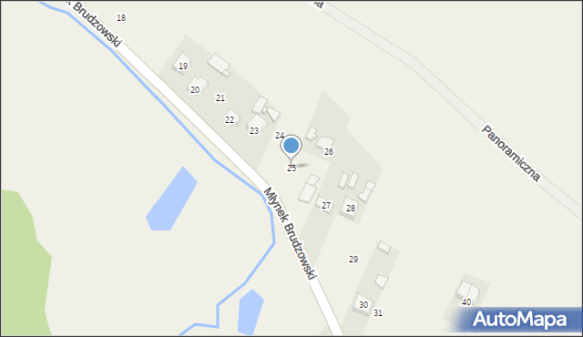 Brudzów, Młynek Brudzowski, 25, mapa Brudzów