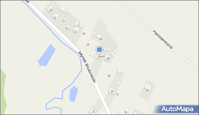 Brudzów, Młynek Brudzowski, 27, mapa Brudzów