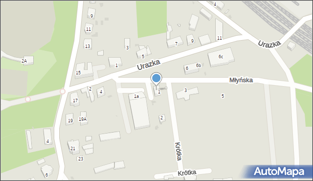 Brzeg Dolny, Młyńska, 1, mapa Brzeg Dolny