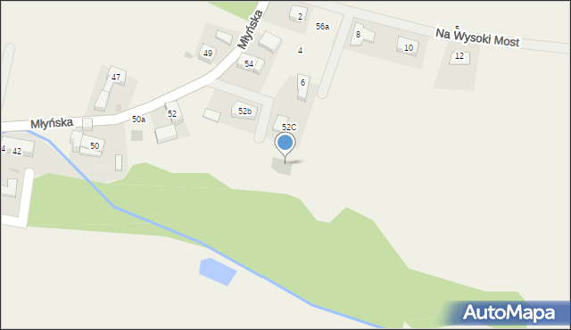 Brzezia Łąka, Młyńska, 50e, mapa Brzezia Łąka