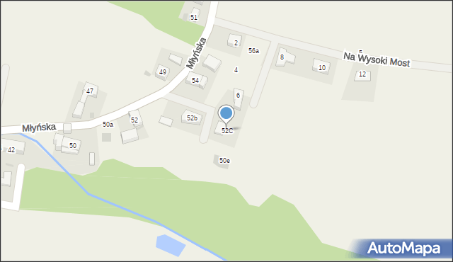 Brzezia Łąka, Młyńska, 52C, mapa Brzezia Łąka
