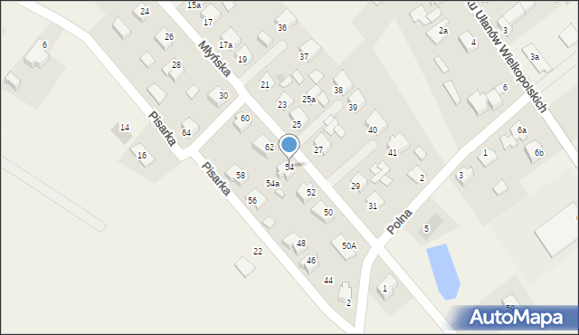 Bukowiec, Młyńska, 54, mapa Bukowiec