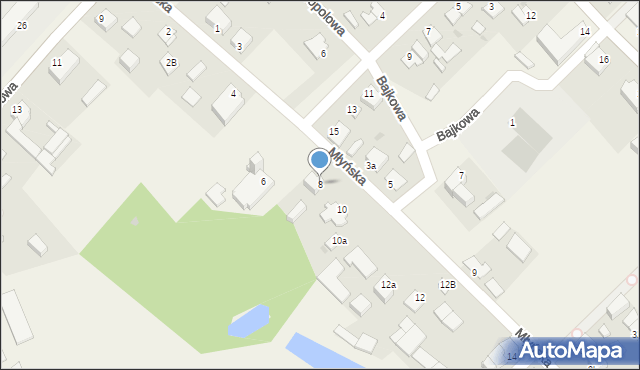 Bukowiec, Młyńska, 8, mapa Bukowiec