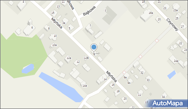 Bukowiec, Młyńska, 9, mapa Bukowiec